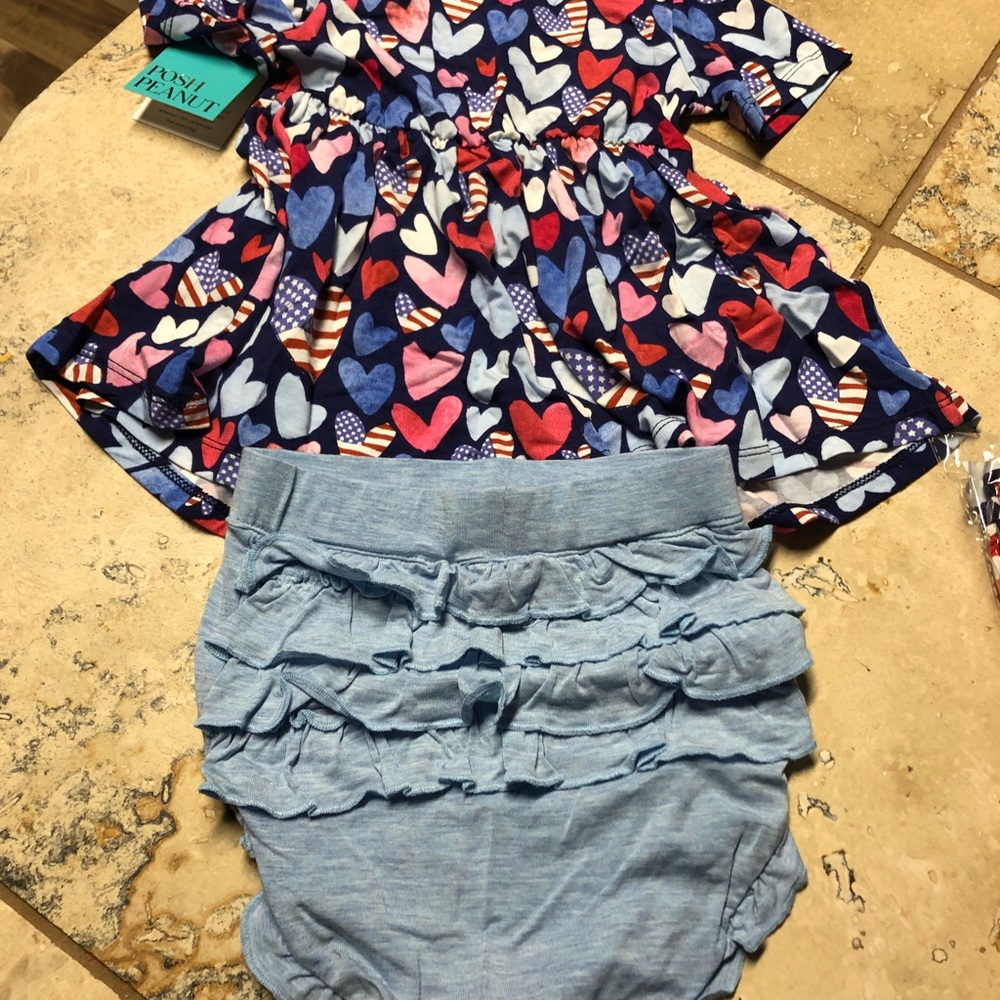 Posh Peanut Liberty Peplum Set